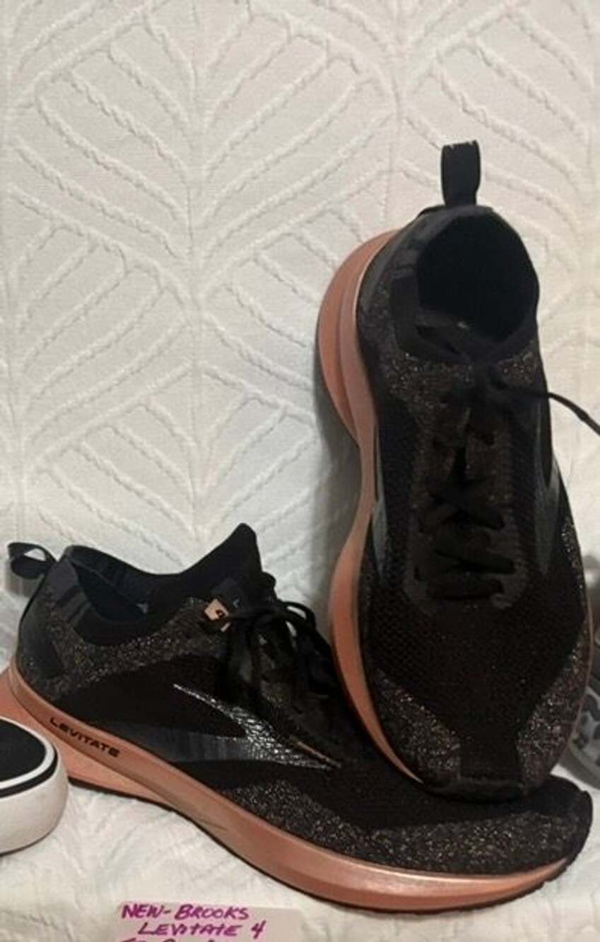 Brooks Levitate 4 Running Shoes Black Rose Gold Women's